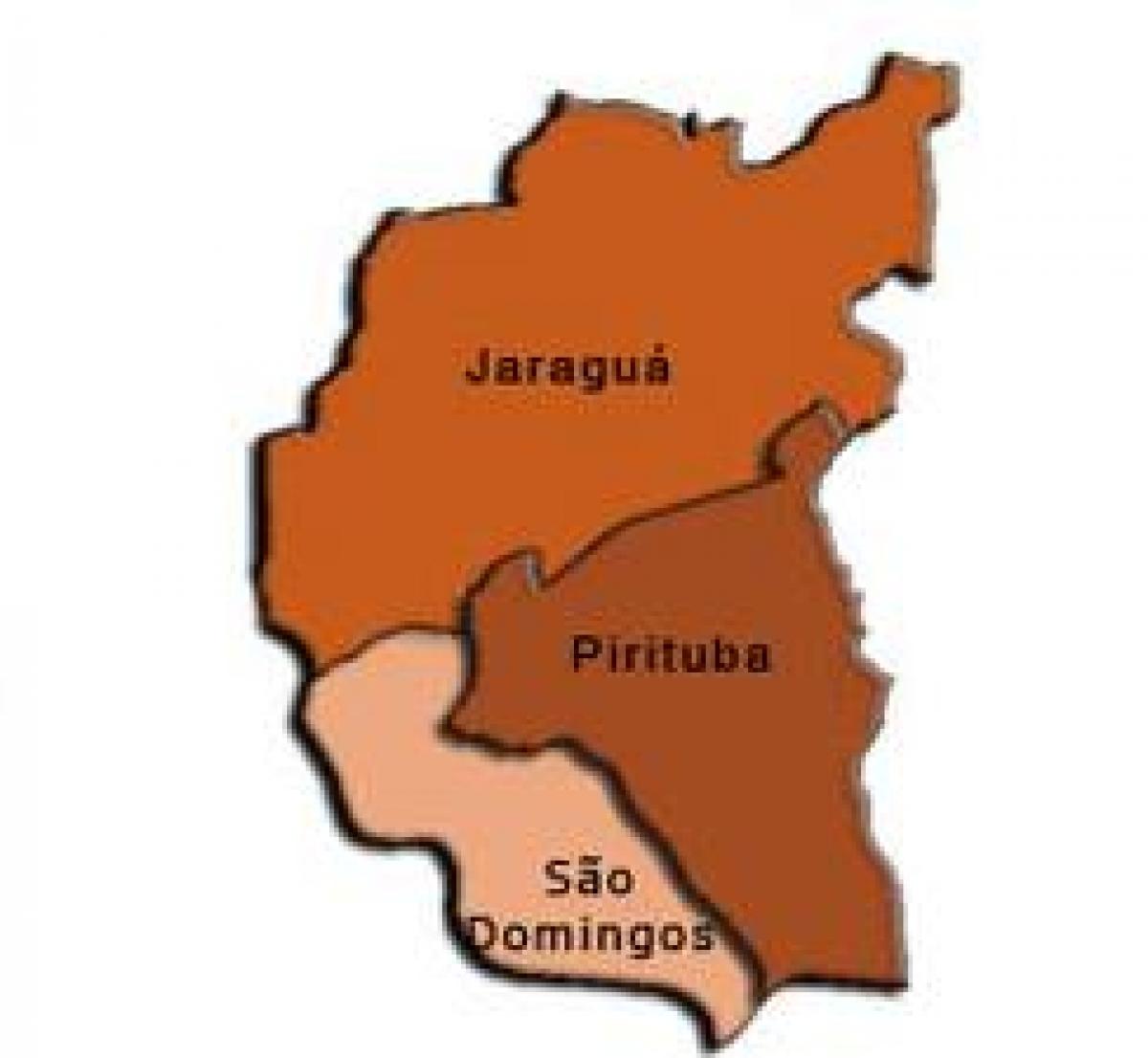 מפה של Pirituba-Jaraguá תת-פריפקטורה