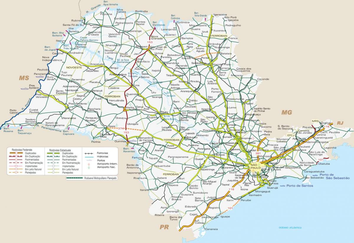 מפה של SP תחבורה