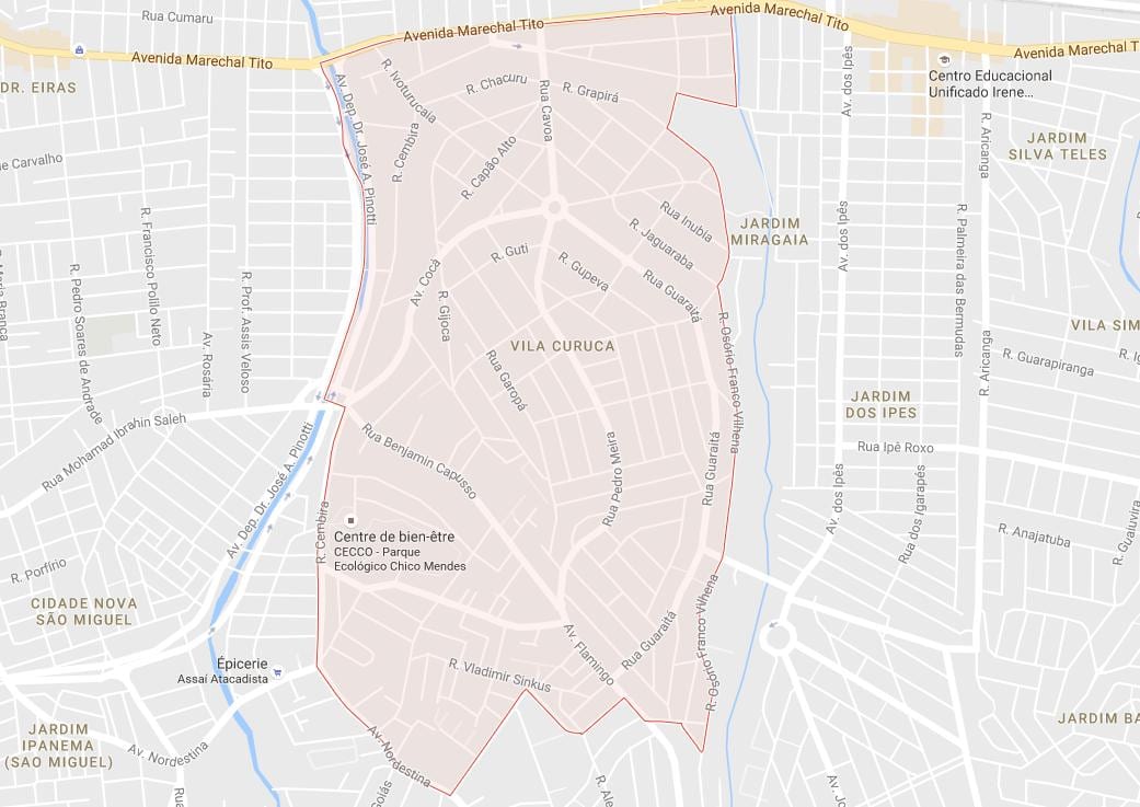 מפה של Vila Curuçá סאו פאולו
