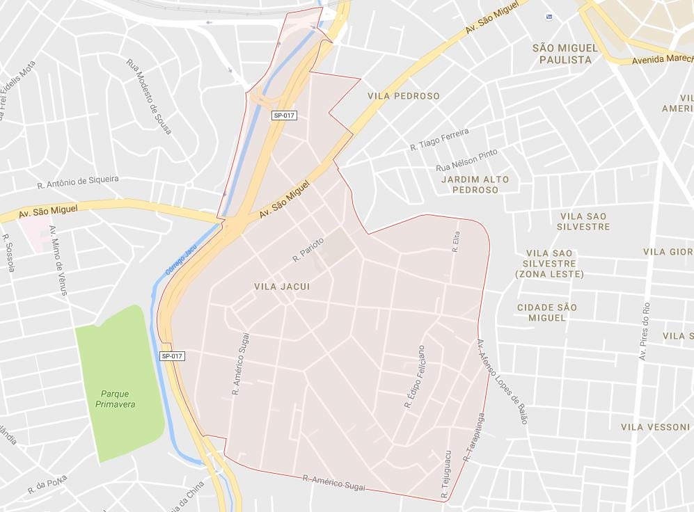 מפה של Vila Jacuí סאו פאולו