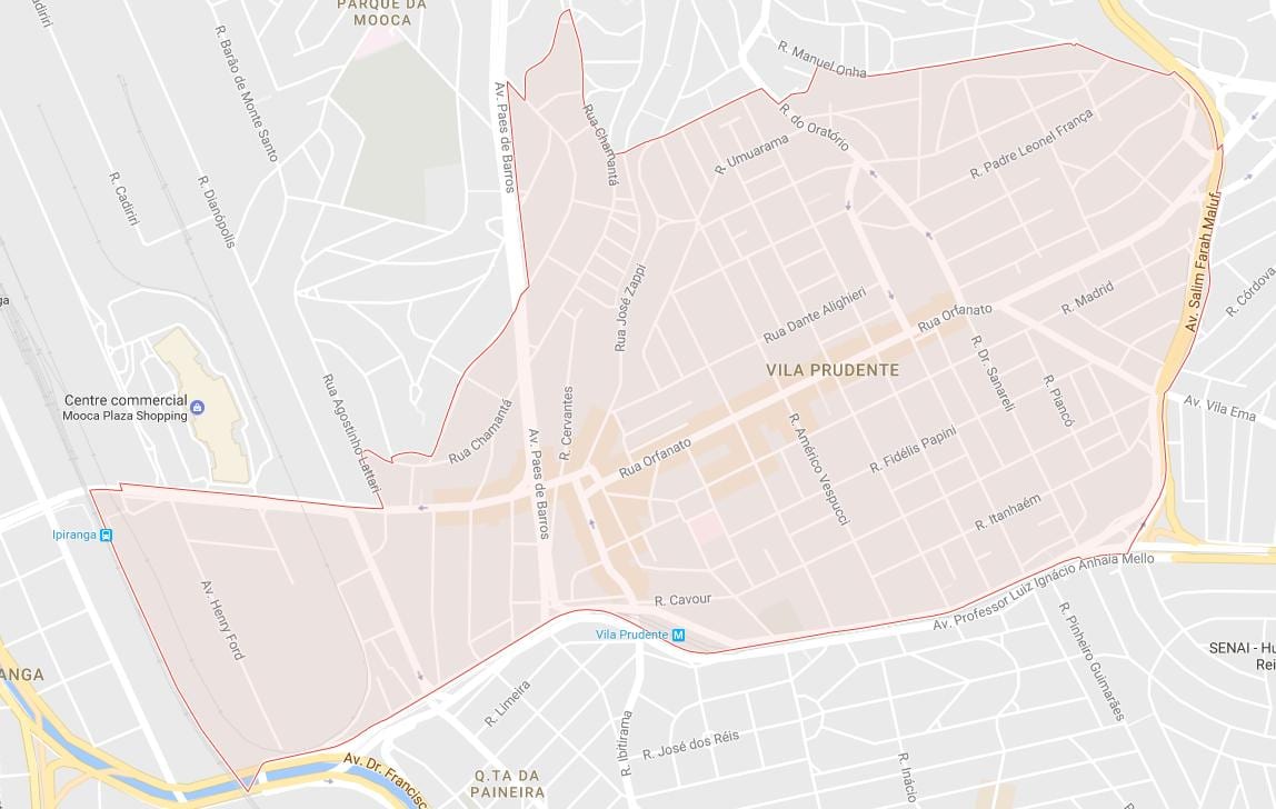 מפה של Vila Prudente סאו פאולו