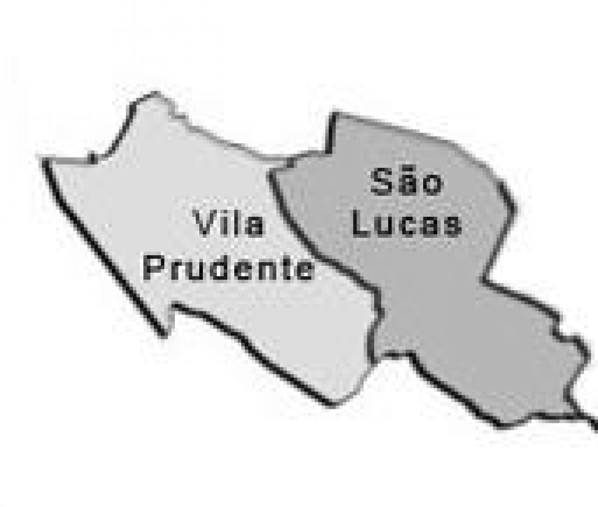 מפה של Vila Prudente תת-פריפקטורה