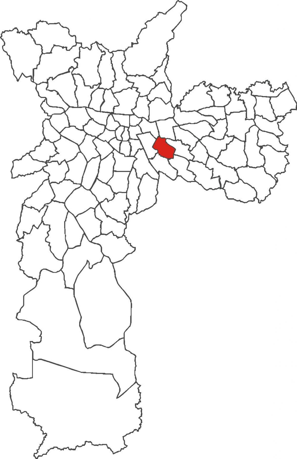 מפה של Água ראסה מחוז