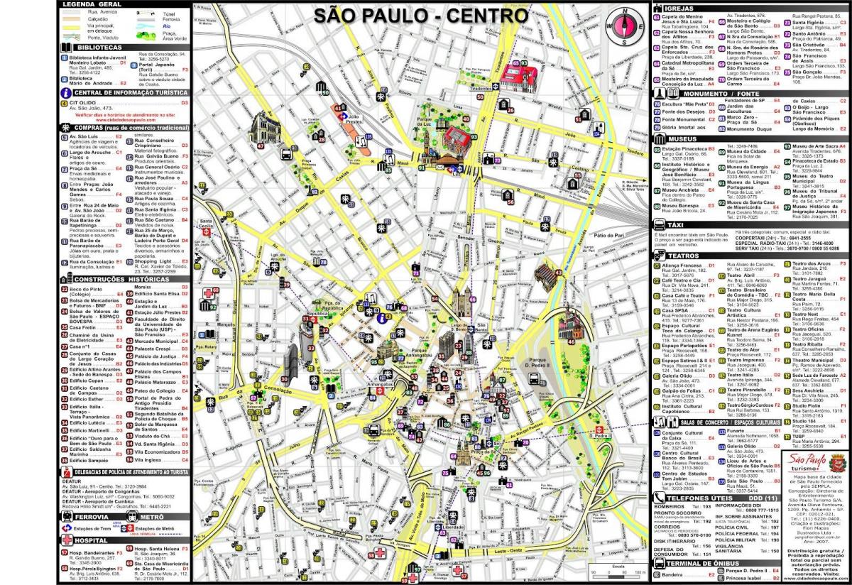 מפה של העיר סאו פאולו