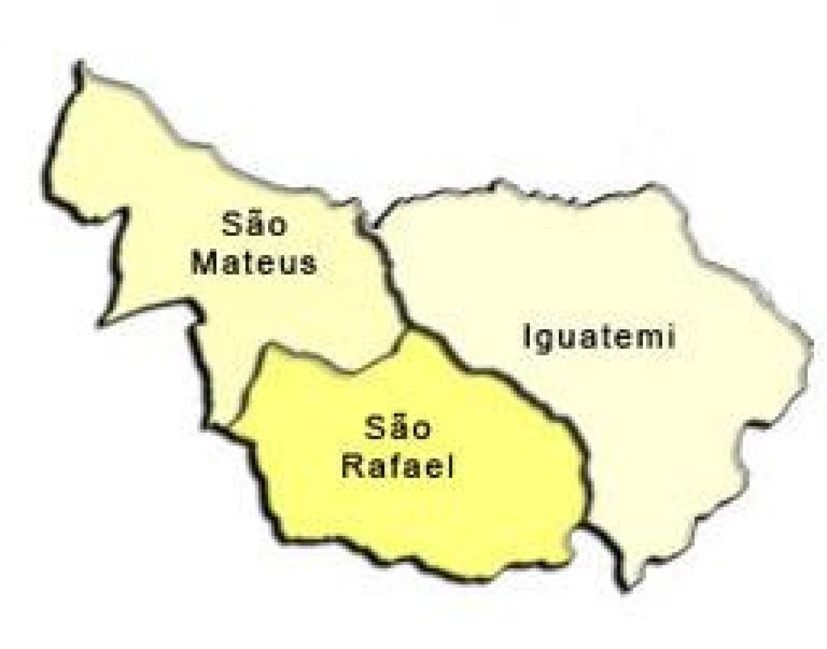 מפה של סאו מתיאוס תת-פריפקטורה
