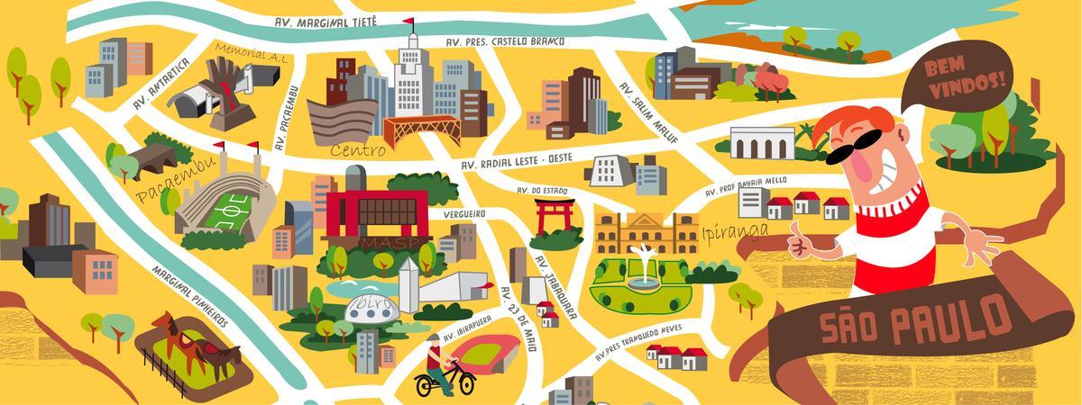 מפה של סאו פאולו עיצוב