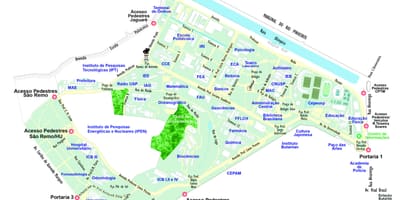 מפה של אוניברסיטת סאו פאולו - USP