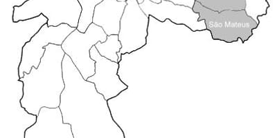 מפה של אזור Leste 1 סאו פאולו
