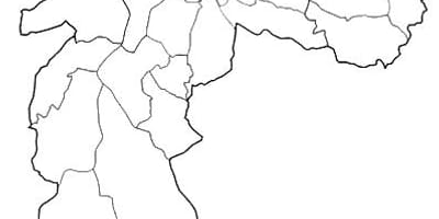 מפה של אזור Noroeste סאו פאולו