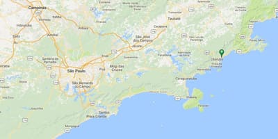 מפה של חוף Vermelha לעשות Norte