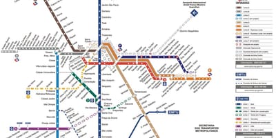 מפה של מטרופולין תחבורה של סאו פאולו