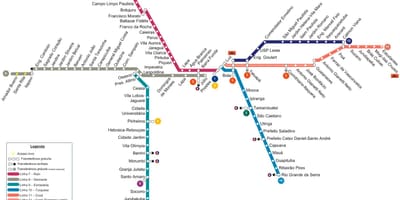 מפה של סאו פאולו CPTM