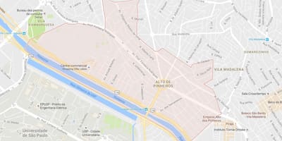 מפה של Alto de Pinheiros סאו פאולו