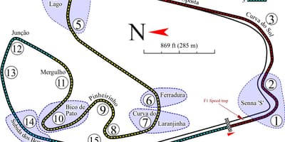 מפה של Autódromo חוסה קרלוס פייס סאו פאולו