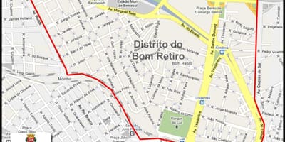מפה של Bom Retiro סאו פאולו