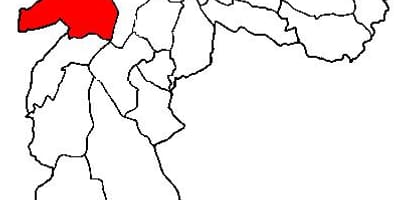 מפה של Butantã תת-פריפקטורה של סאו פאולו