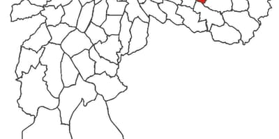 מפה של Cidade המנהיג הראשון מחוז