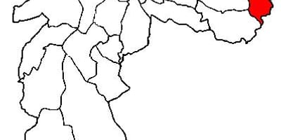 מפה של Cidade Tiradentes מחוז