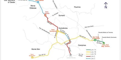 מפה של corredor metropolitano Biléo זוארס