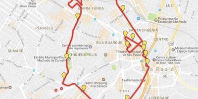 מפה של Corrida הבינלאומי, סאו סילבסטרה