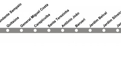 מפה של CPTM סאו פאולו - קו 10 - יהלומים