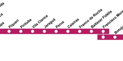מפה של CPTM סאו פאולו - קו 7 - רובי