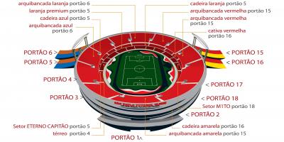 מפה של Morumbi סאו פאולו האצטדיון