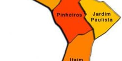 מפה של Pinheiros תת-פריפקטורה