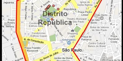 מפה של República סאו פאולו