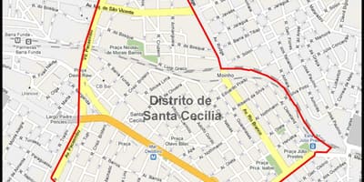 מפה של Santa Cecília סאו פאולו