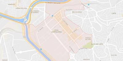 מפה של Vila Leopoldina סאו פאולו