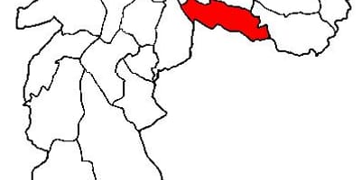 מפה של Vila Prudente תת-פריפקטורה של סאו פאולו