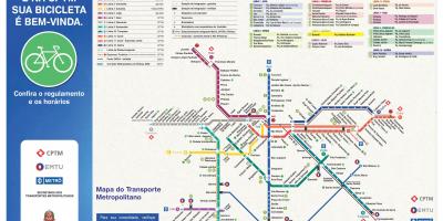 מפה של מדריך רכיבה על אופניים סאו פאולו