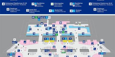 מפה של תחנת האוטובוסים Tietê