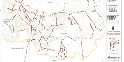 מפה של סאו מתיאוס סאו פאולו - כבישים